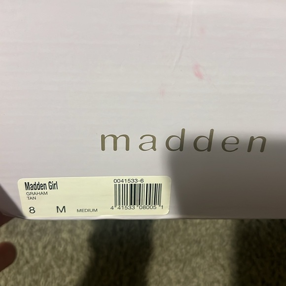 NWT Madden Girl Graham Tan Slip-On Shoes with Buckle and heel strap. Sz. 8 - Picture 4 of 7